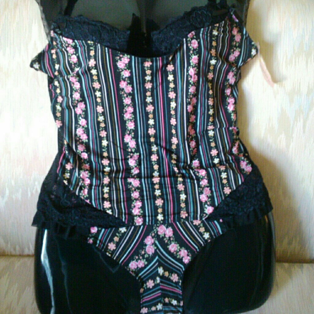 Floral Corset with cheeky bottoms